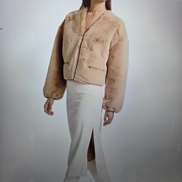 dh New York NWT Neptune faux fur Black Jacket sz S - Picture 4 of 4